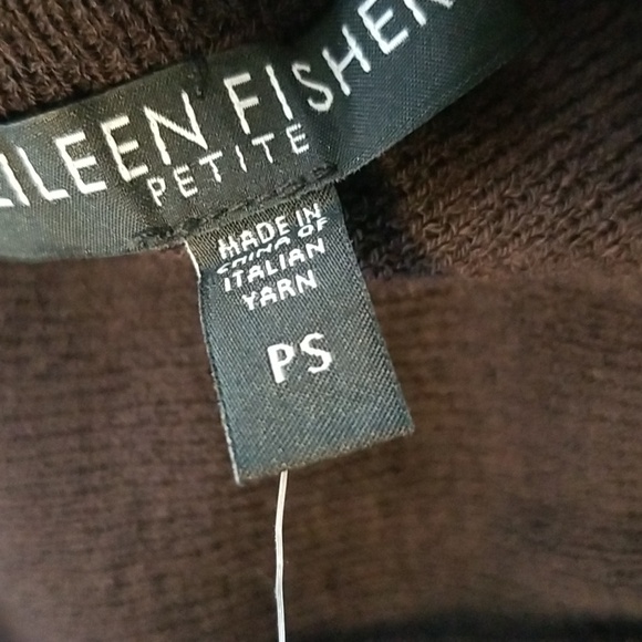 EILEEN FISHER Vintage 90s Wool Knit A-line Skirt Brown Petite Small FLAWED - Picture 5 of 7